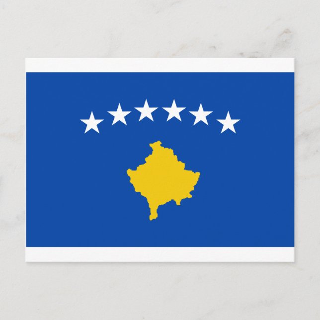 Niedrige Kosten! Kosovo-Flagge Postkarte (Vorderseite)
