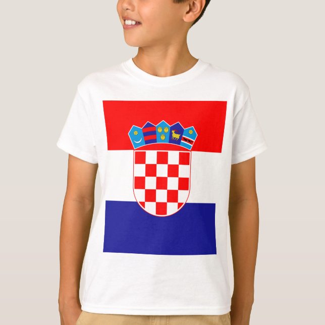 Niedrige Kosten! Kroatische Flagge T-Shirt (Vorderseite)