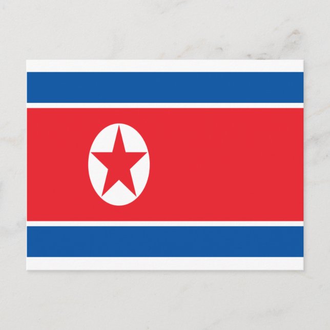 Niedrige Kosten! Nordkorea-Flagge Postkarte (Vorderseite)