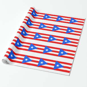 Niedrige Kosten!Puerto-Ricofahne Geschenkpapier