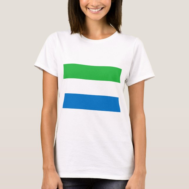 Niedrige Kosten! Sierra Leone-Flagge T-Shirt (Vorderseite)