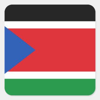Niedrige Kosten! Südsudan-Flagge Quadratischer Aufkleber