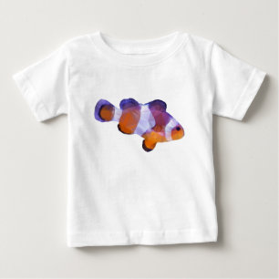 Niedrige Polyclown-Fische Baby T-shirt
