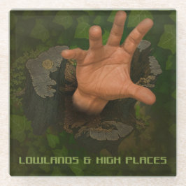 Niedrige und hohe Orte Glasuntersetzer