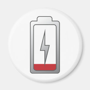 Niedriger Akku! Magnet