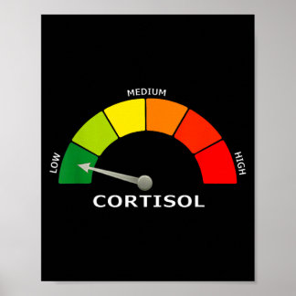 Niedriger Cortisol-Messwert lustige Biologie Psych Poster