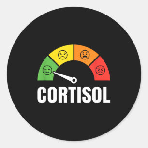Niedriger Cortisolspiegel beruhigt Stimmungsmesser Runder Aufkleber