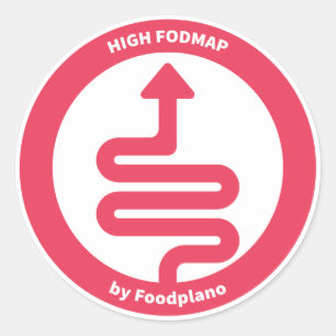 Niedriger FODMAP Diät-Aufkleber für hohe FODMAP Runder Aufkleber