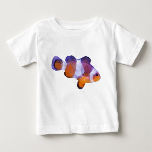 Niedriger Poly Clown Fisch Baby T-shirt