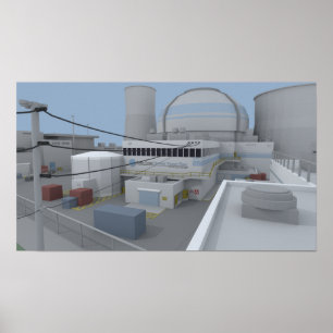 Niedriger Poly-CSGO Kernwaffe Poster