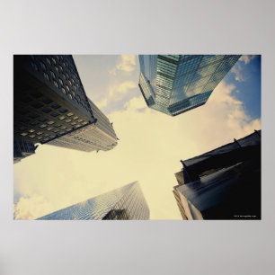 Niedriger Winkel des Chrysler-Gebäude Poster