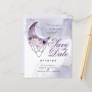 Niedriges Budget Crescent Moon Foto Save the Date