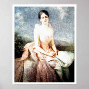 Niedriges Porträt Aquarell-Juliette Gordon Poster