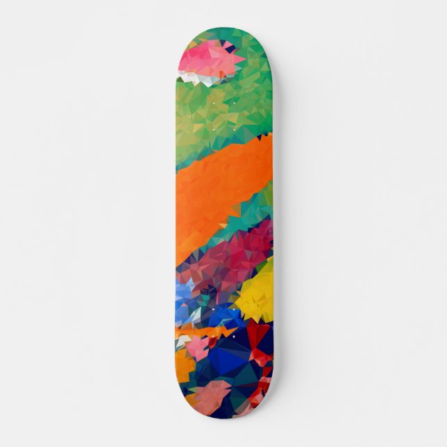 Niedriges rotes u. blaues Skateboards 17 Poly¾ " (Vorne)