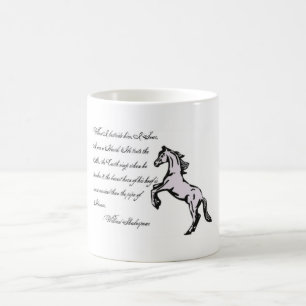 Niedrigste gehörnte Hufe, Pferd zitiert Tasse
