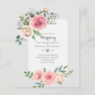 NIEDRIGSTE HAUSHALTSMITTEL Rosenblumen Einladungen Flyer