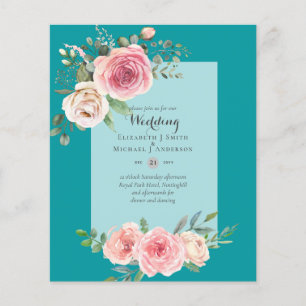 NIEDRIGSTE HAUSHALTSMITTEL Rosenblumen Einladungen Flyer