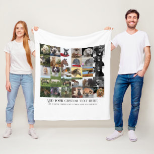 Niedrigste Preise! 35 x FOTO Collage und benutzerd Fleecedecke