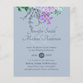 NIEDRIGSTE PREISE Lila Blumenhochzeit Flyer