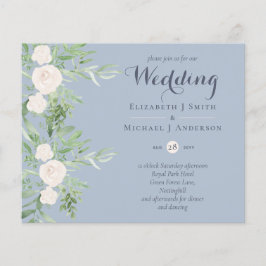 NIEDRIGSTE PREISE Magnolia Dusty Blue Blume Weddin Flyer