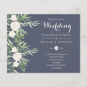 NIEDRIGSTE PREISE Magnolia Dusty Blue Blume Weddin Flyer
