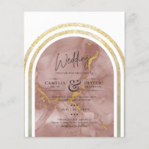 Niedrigster BUDGET All-in-1-Rose Gold-Marmor-Hochz