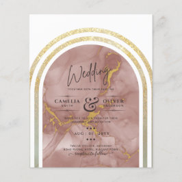 Niedrigster BUDGET All-in-1-Rose Gold-Marmor-Hochz Flyer