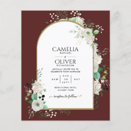 Niedrigster BUDGET White Roses Wedites Arch Flyer