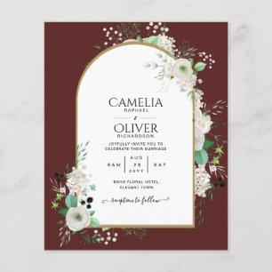 Niedrigster BUDGET White Roses Wedites Arch Flyer