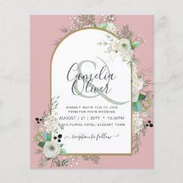 Niedrigster BUDGET White Roses Wedites Arch Flyer