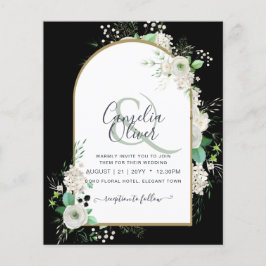 Niedrigster BUDGET White Roses Wedites Arch Flyer