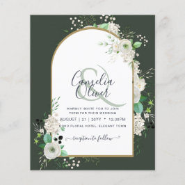 Niedrigster BUDGET White Roses Wedites Arch Flyer