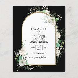 Niedrigster BUDGET White Roses Wedites Arch Flyer