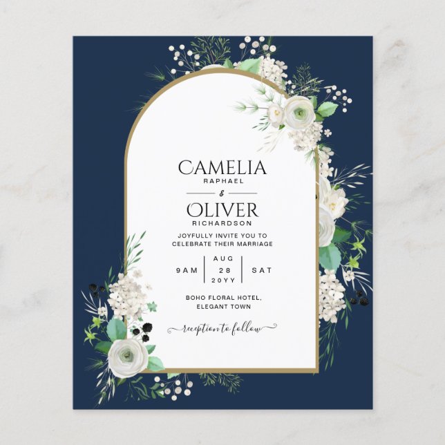 Niedrigster BUDGET White Roses Wedites Arch Flyer (Vorne)