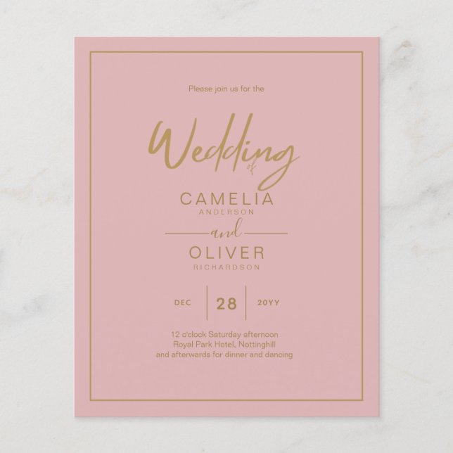 Niedrigster HAUSHALT Gold Text Script Elegant Mode Flyer (Vorne)