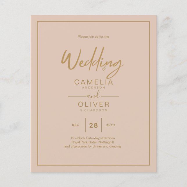 Niedrigster HAUSHALT Gold Text Script Elegant Mode Flyer (Vorne)