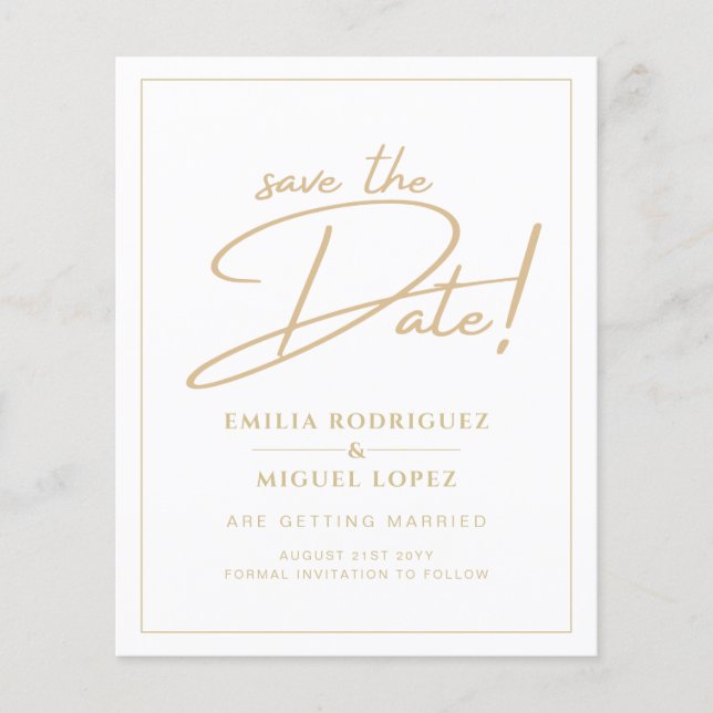 Niedrigster HAUSHALTSGOLD-TEXT Moderne Speichern S Flyer (Vorne)