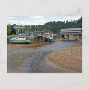 Niedrigwasser an der Bay of Fundy in St. Martins, Postkarte