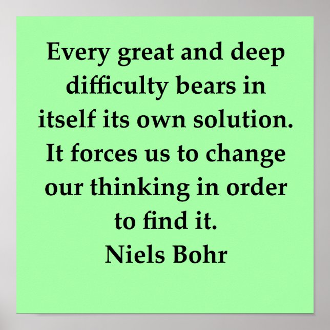 niels bohr quote poster (Vorne)