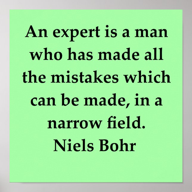 niels bohr quote poster (Vorne)