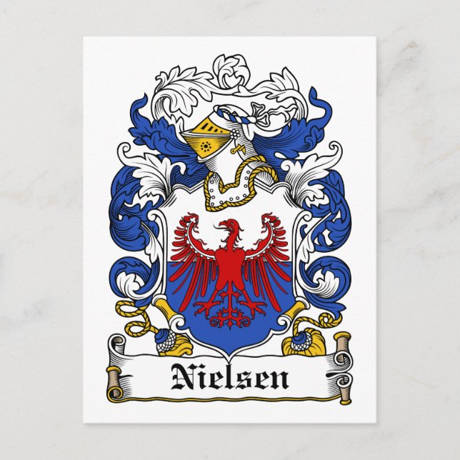 Nielsen Familienwappen Postkarte (Vorderseite)