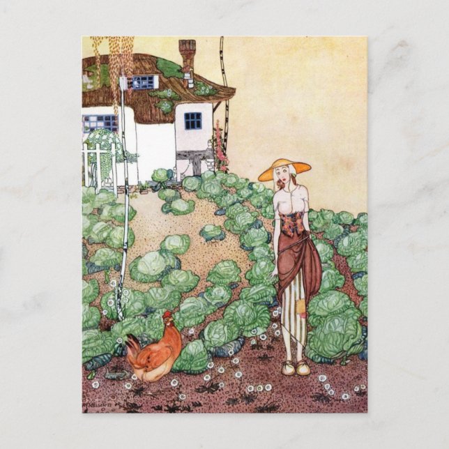 Nielsen in Pulver und Crinoline Postkarte (Vorderseite)