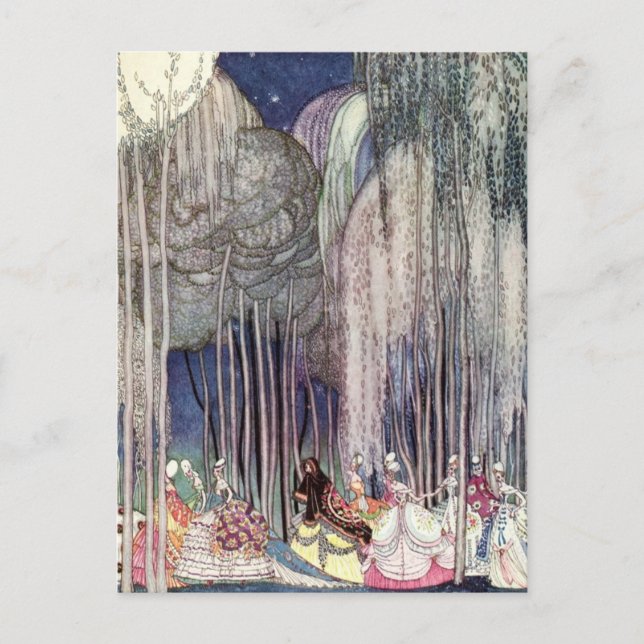 Nielsen in Pulver und Crinoline Postkarte (Vorderseite)