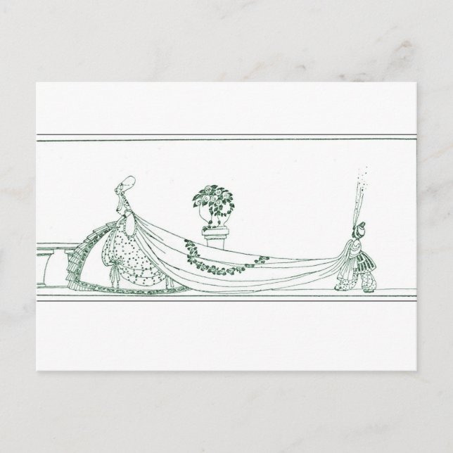 Nielsen in Pulver und Crinoline Postkarte (Vorderseite)