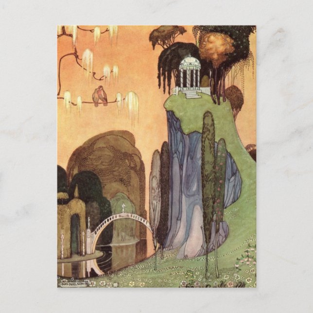 Nielsen in Pulver und Crinoline Postkarte (Vorderseite)