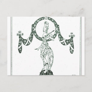 Nielsen in Pulver und Crinoline Postkarte