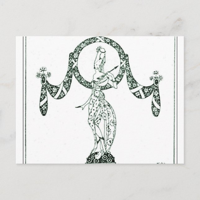 Nielsen in Pulver und Crinoline Postkarte (Vorderseite)