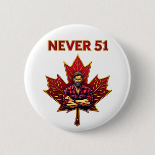 Niemals 51, Kanadas Ahornleaf, Kanadischer Mann, Button