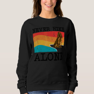 Niemals allein wandern Cocker Spaniel Grafik Wande Sweatshirt