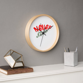 niemals anhalten uhr